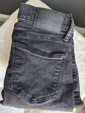 ​Lucky Brand Bridgette High Rise Skinny Jeans Washed Black Raw Hem Size 4 27